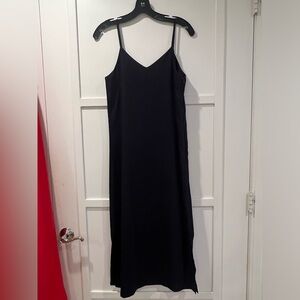 NWT Angelo Bianco (Korean) Navy Sleeveless Dress with slits XS